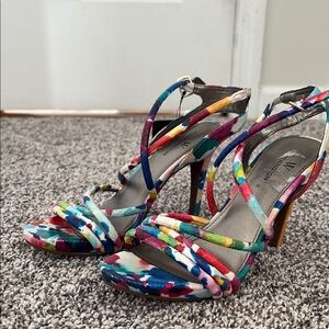 Colorful Strappy Women's Heels
